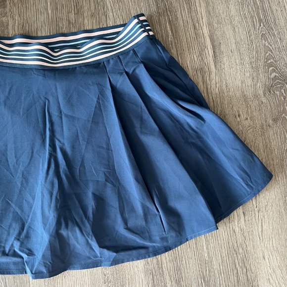 Johnny Was Calme Endurance Blue Multi-Color Stripe Tennis Skort Skirt L Women's - Picture 3 of 11